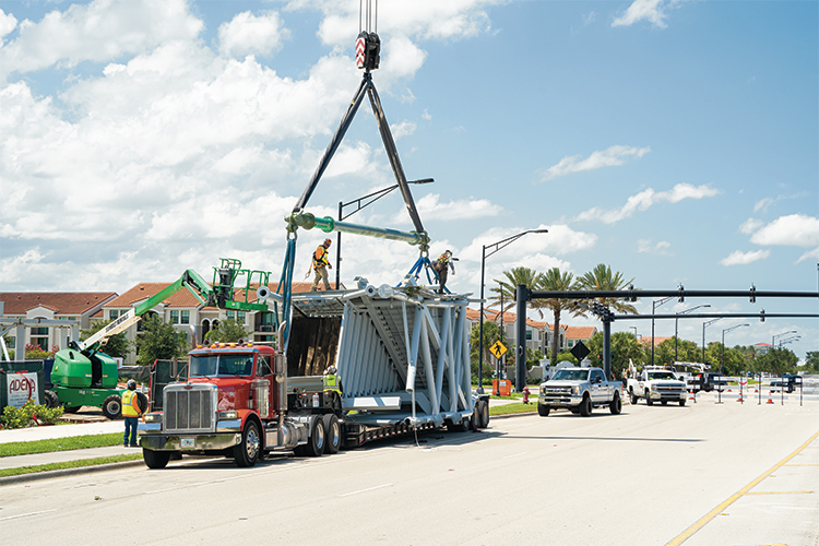 First Pieces Of World’s Tallest Heart Sculpture Escorted To Tradition By Port St Lucie Police On June 5